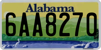 AL license plate 6AA8270
