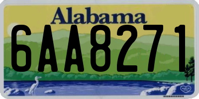 AL license plate 6AA8271