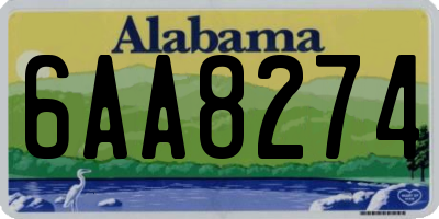AL license plate 6AA8274