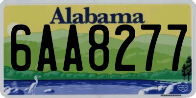 AL license plate 6AA8277