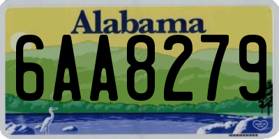 AL license plate 6AA8279