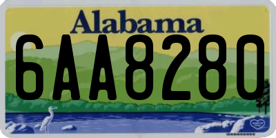 AL license plate 6AA8280