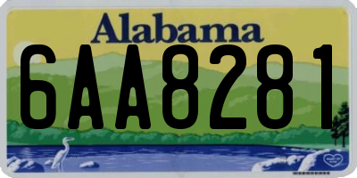 AL license plate 6AA8281