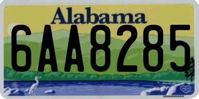 AL license plate 6AA8285