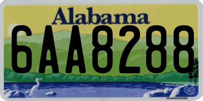AL license plate 6AA8288