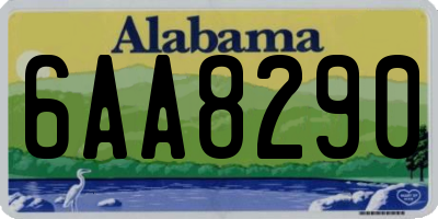 AL license plate 6AA8290