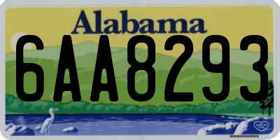 AL license plate 6AA8293