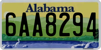 AL license plate 6AA8294