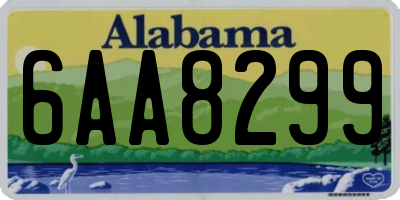 AL license plate 6AA8299