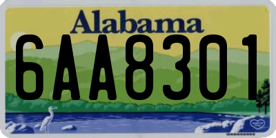 AL license plate 6AA8301