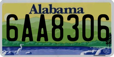 AL license plate 6AA8306