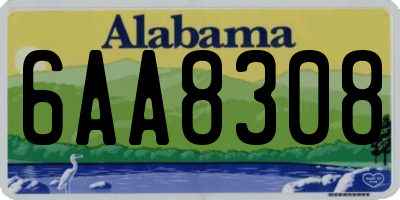 AL license plate 6AA8308