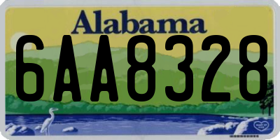AL license plate 6AA8328