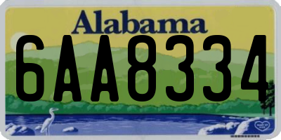 AL license plate 6AA8334