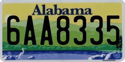 AL license plate 6AA8335