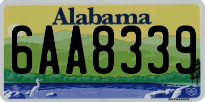 AL license plate 6AA8339