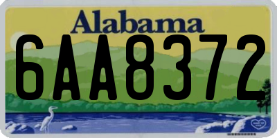 AL license plate 6AA8372