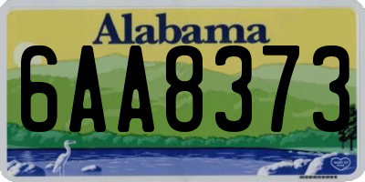 AL license plate 6AA8373