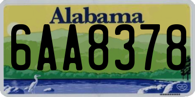 AL license plate 6AA8378