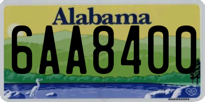 AL license plate 6AA8400