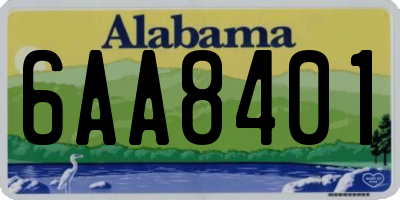 AL license plate 6AA8401