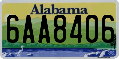 AL license plate 6AA8406