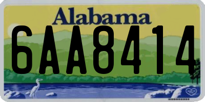 AL license plate 6AA8414
