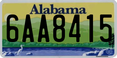 AL license plate 6AA8415