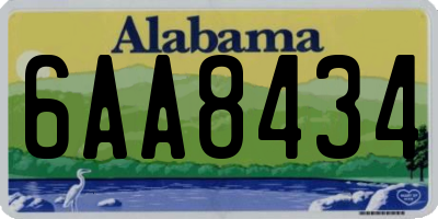 AL license plate 6AA8434