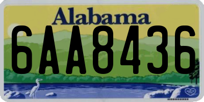 AL license plate 6AA8436