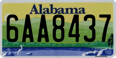 AL license plate 6AA8437