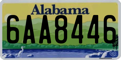 AL license plate 6AA8446