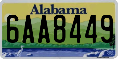AL license plate 6AA8449