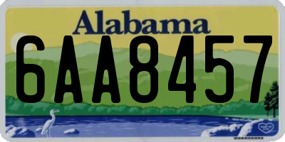 AL license plate 6AA8457