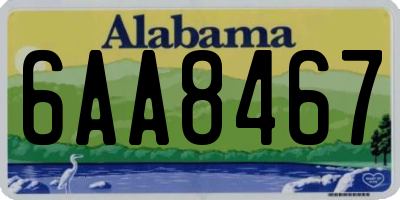 AL license plate 6AA8467