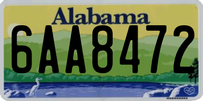 AL license plate 6AA8472