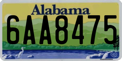 AL license plate 6AA8475