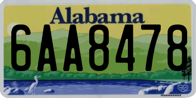 AL license plate 6AA8478