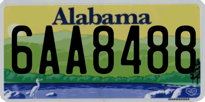 AL license plate 6AA8488