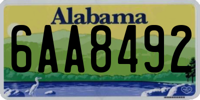 AL license plate 6AA8492