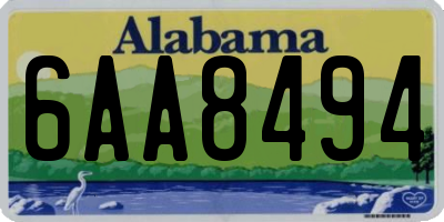 AL license plate 6AA8494