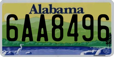 AL license plate 6AA8496