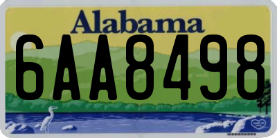 AL license plate 6AA8498
