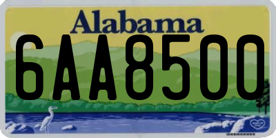 AL license plate 6AA8500