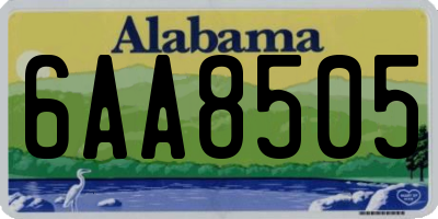 AL license plate 6AA8505