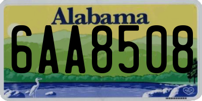 AL license plate 6AA8508