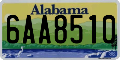 AL license plate 6AA8510