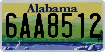 AL license plate 6AA8512