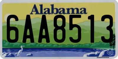 AL license plate 6AA8513