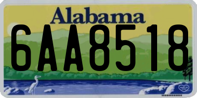 AL license plate 6AA8518